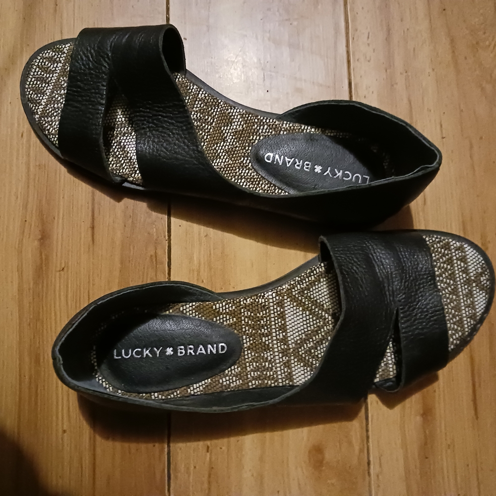 Lucky Brand Women’s Black Slide Sandals
